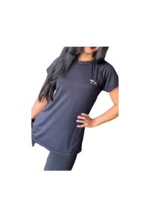 CAMISA DRY LISA FEMININA - M - PRETA - TA Suplementos ACESSORIOS