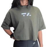 CROPPED OVER FEMININO - M - VERDE - TA Suplementos ACESSORIOS