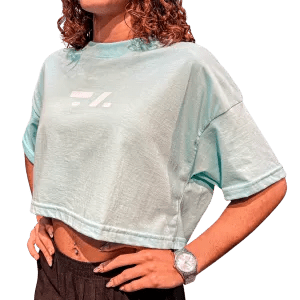 CROPPED OVER FEMININO - P - AZUL BEBE - TA Suplementos ACESSORIOS