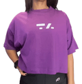CROPPED OVER FEMININO - P - ROXO COM BRANCO - TA Suplementos ACESSORIOS