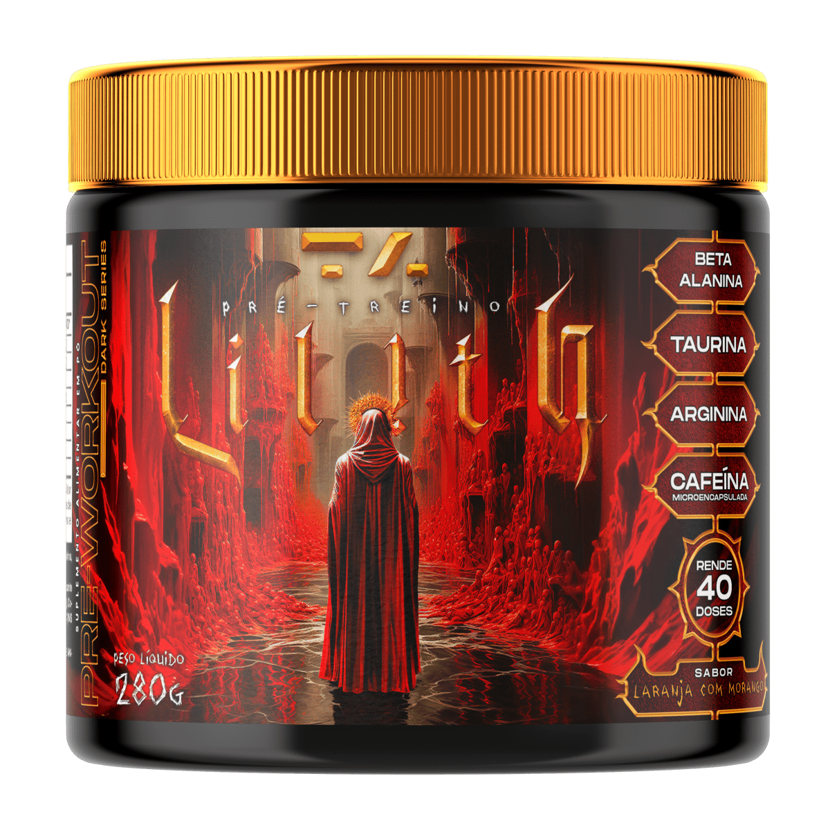 LILITH PRE - WORKOUT - POTE - 280G - LARANJA COM MORANGO - TA Suplementos PRE - TREINO