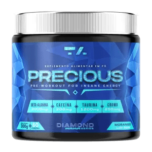 PRECIOUS PW DIAMOND SERIES - POTE - 300G - MORANGO - TA Suplementos PRE - TREINO
