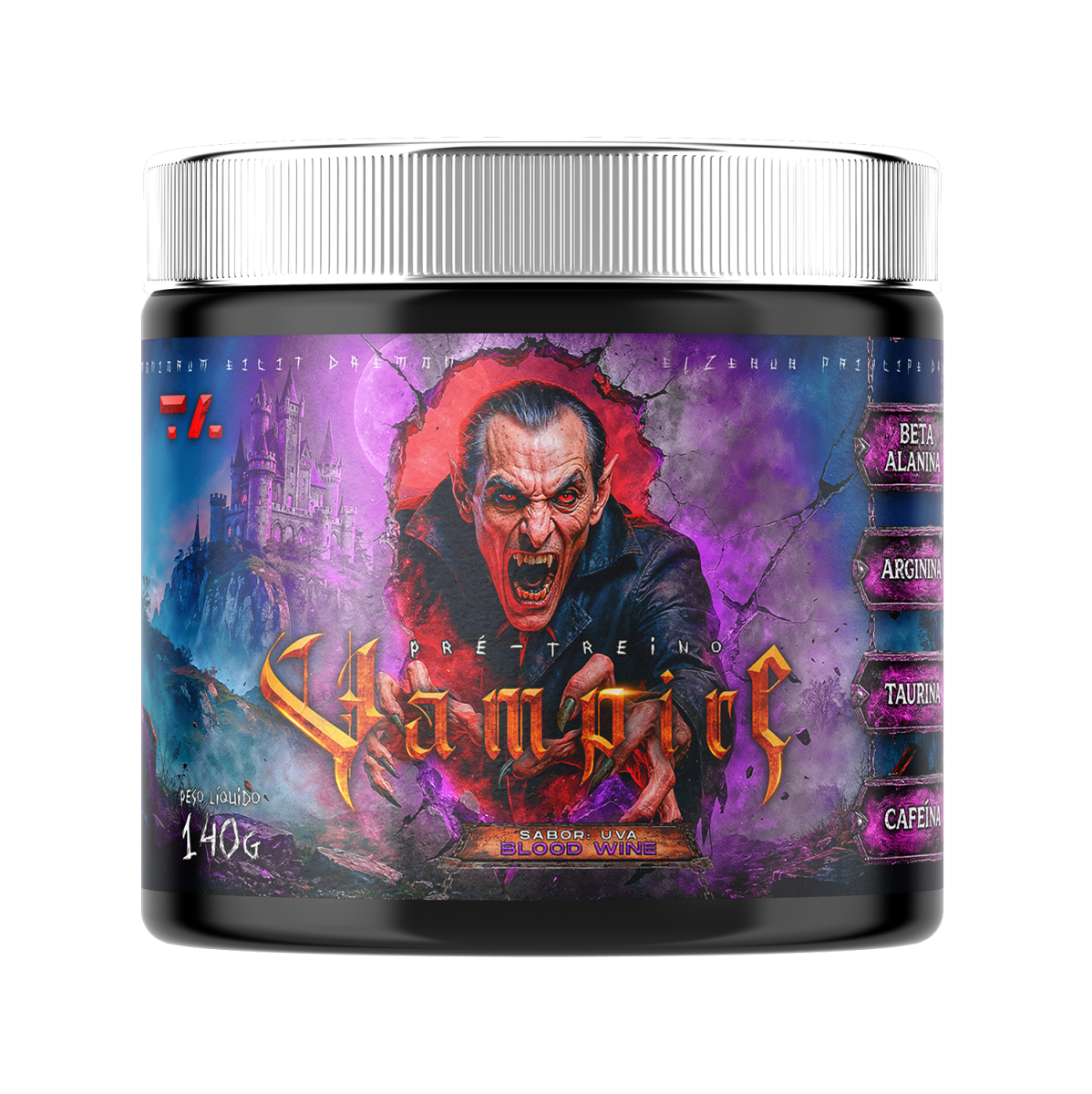 VAMPIRE BLACK - POTE - 140G - UVA (BLOOD WINE) - TA Suplementos PRE - TREINO