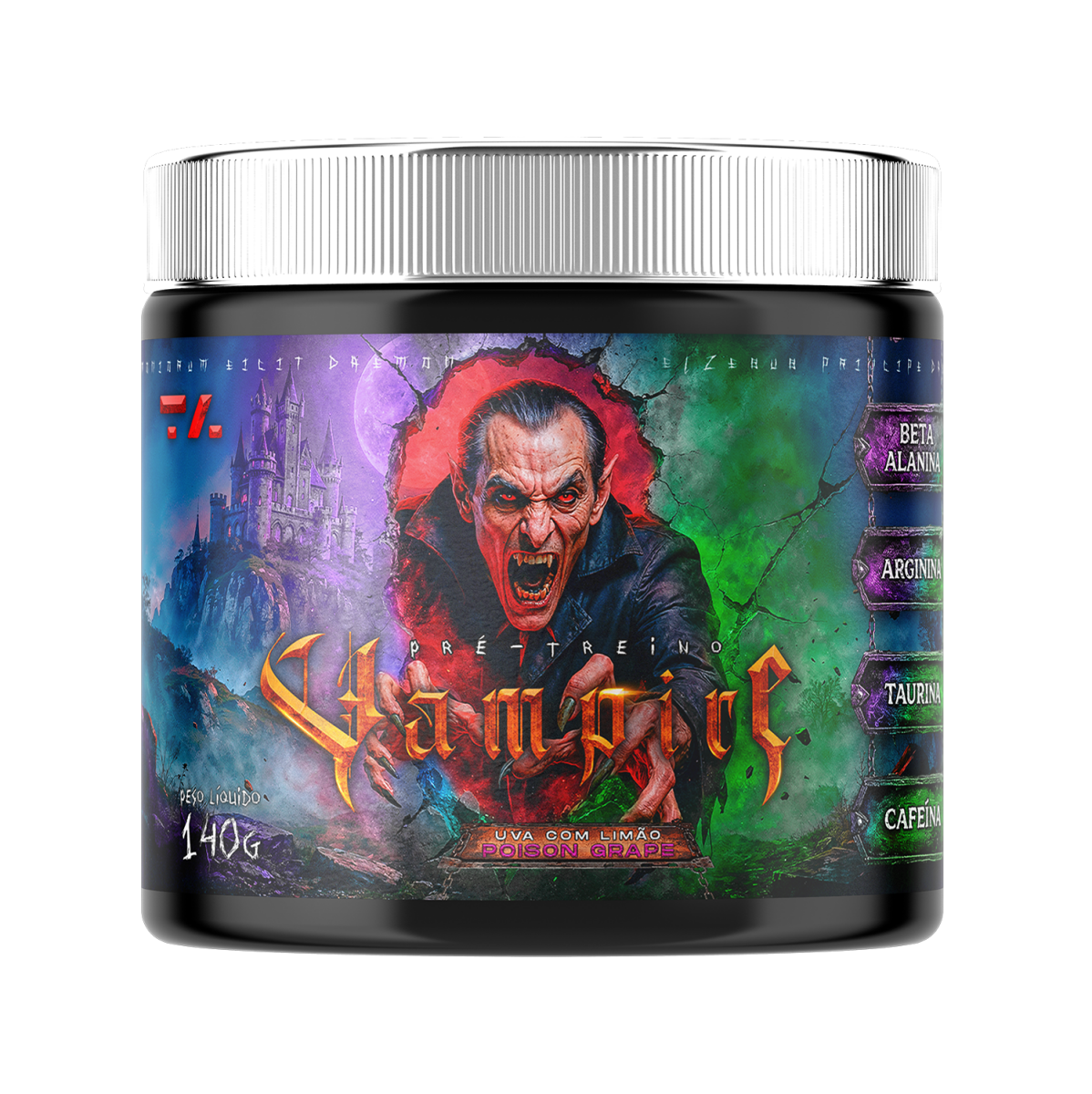 VAMPIRE BLACK - POTE - 140G - UVA COM LIMÃO - TA Suplementos PRE-TREINO