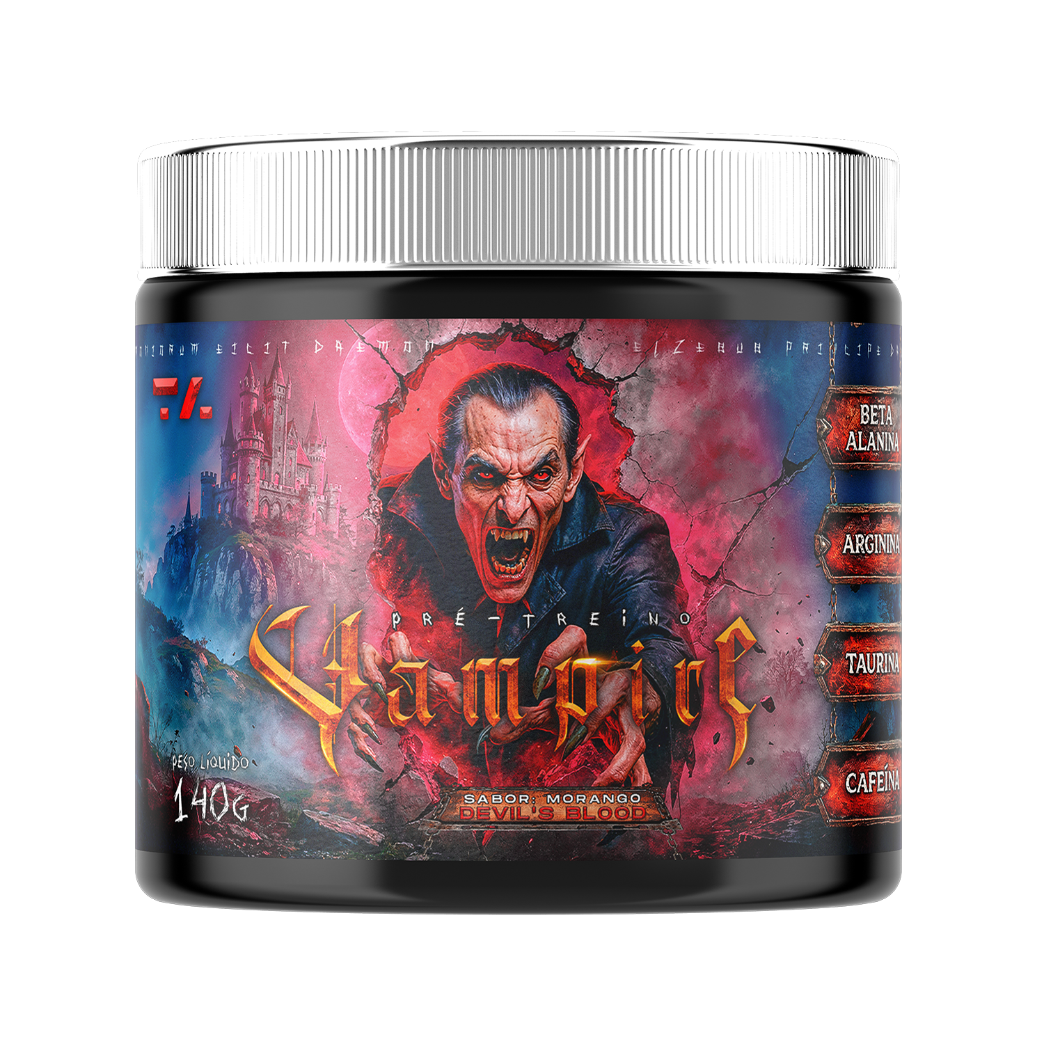VAMPIRE BLACK - POTE - 140G - MORANGO (DEVILS BLOOD)