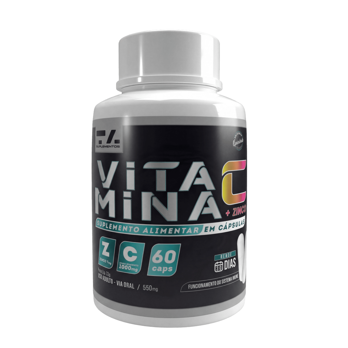 VITAMINA C + ZINCO - 60 CAPS - TA Suplementos VITAMINA - MINERAL