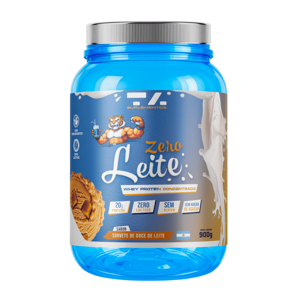 WHEY ZERO LEITE - POTE - 900G - SORVETE DE DOCE DE LEITE - TA Suplementos PROTEINA