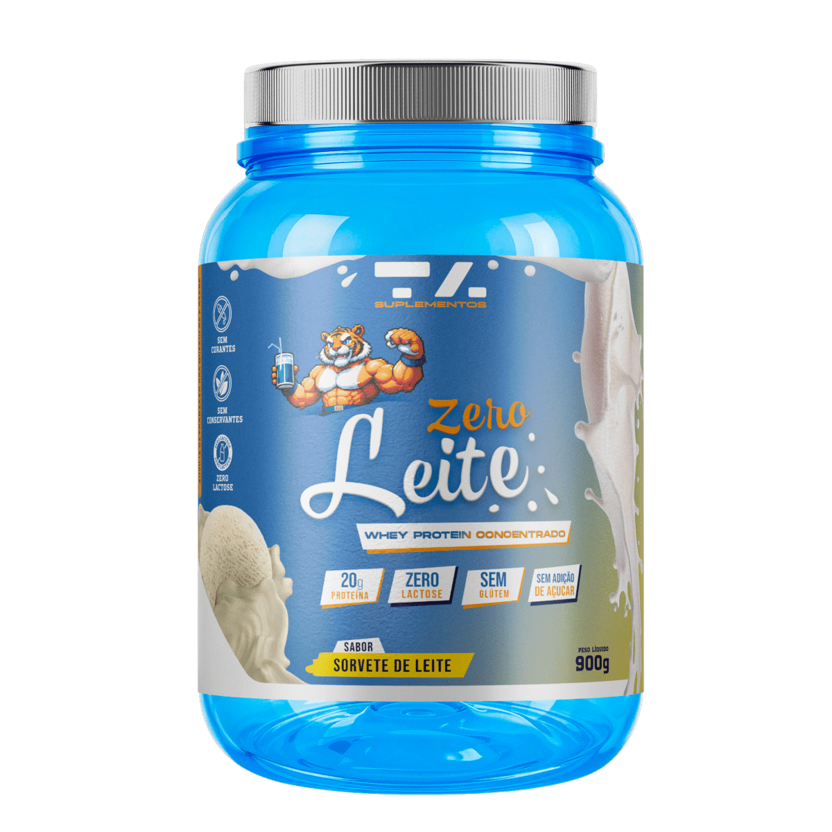 WHEY ZERO LEITE - POTE - 900G - SORVETE DE LEITE - TA Suplementos PROTEINA