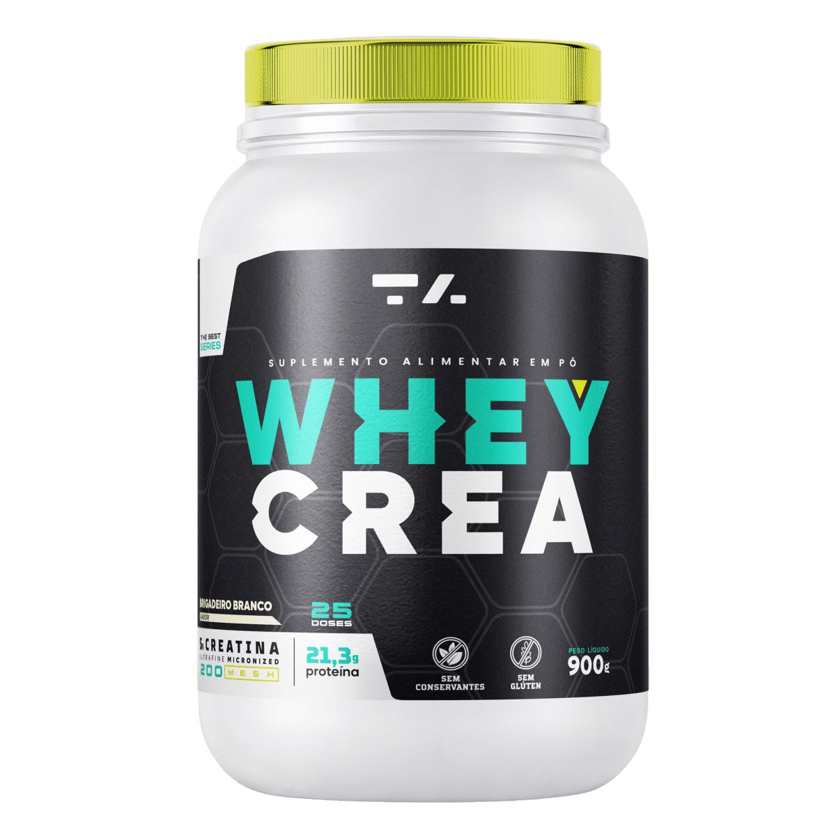 WHEYCREA - POTE - 900G - BRIGADEIRO BRANCO - TA Suplementos PROTEINA