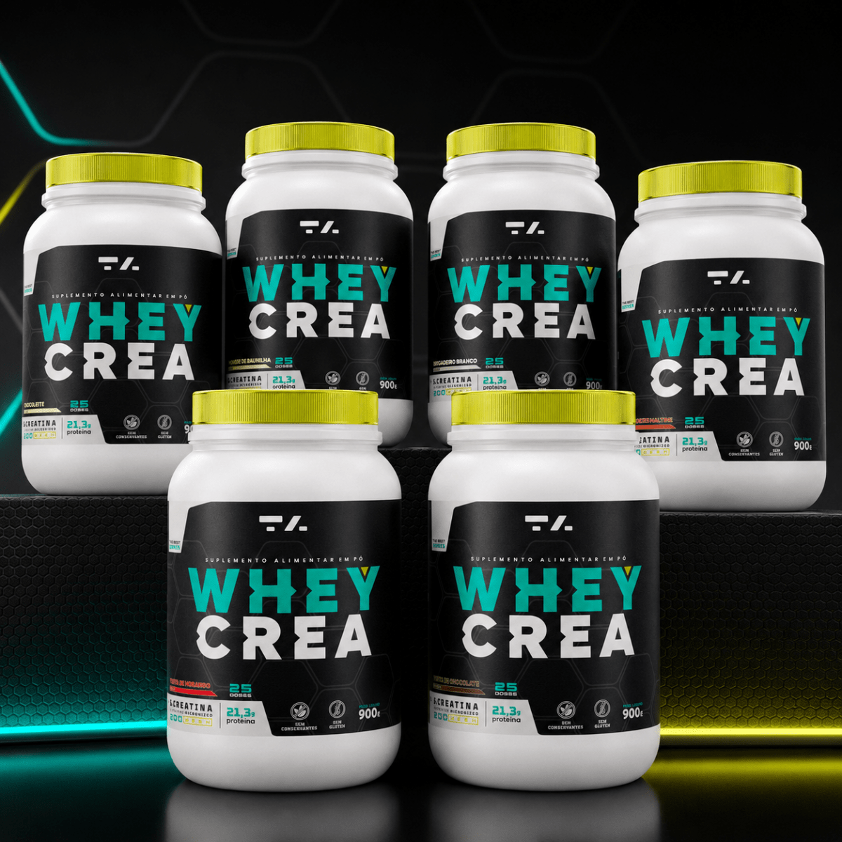 WHEYCREA - POTE - 900G - MOUSSE DE BAUNILHA - TA Suplementos PROTEINA