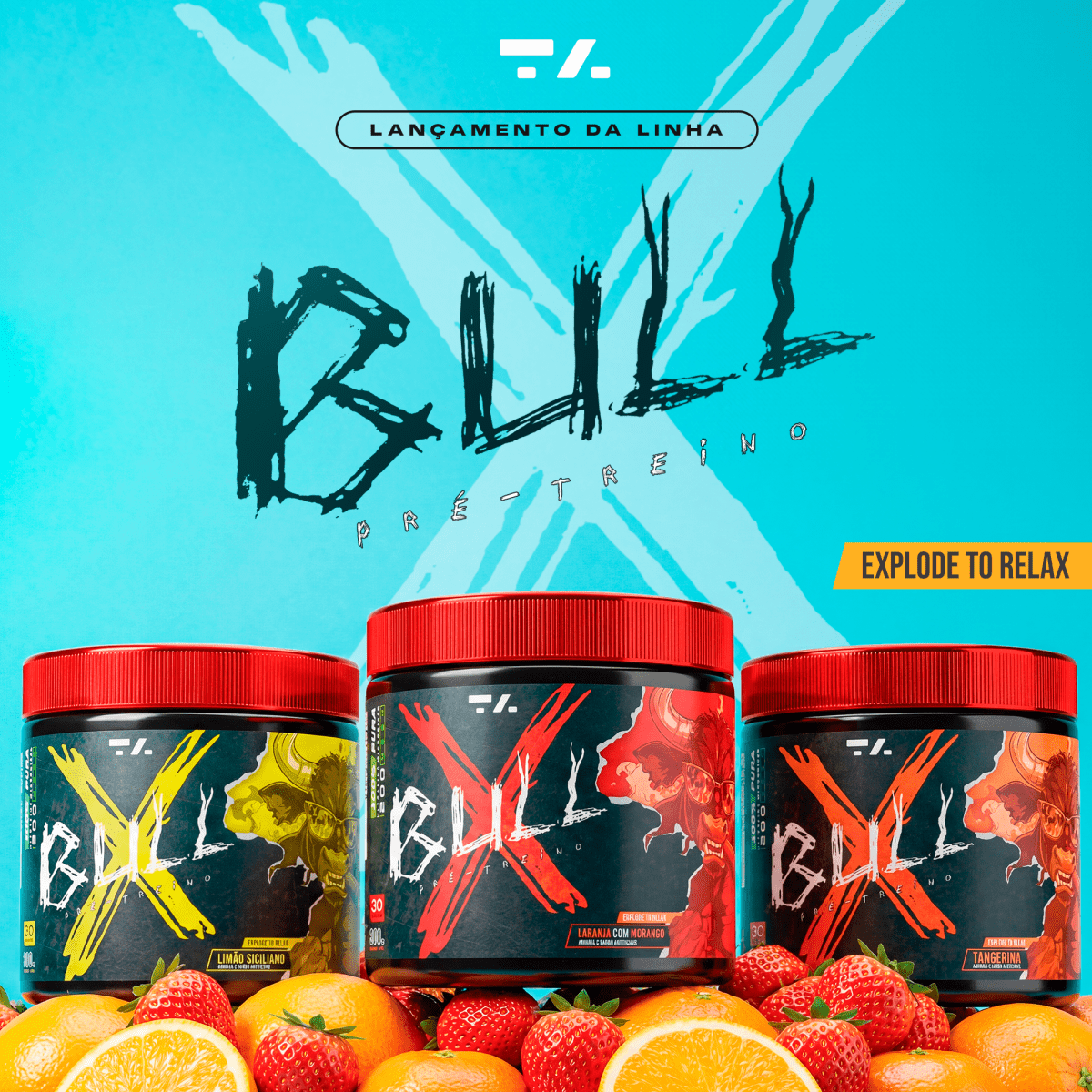 X - BULL - POTE - 300G - LIMÃO SICILIANO - TA Suplementos PRE - TREINO
