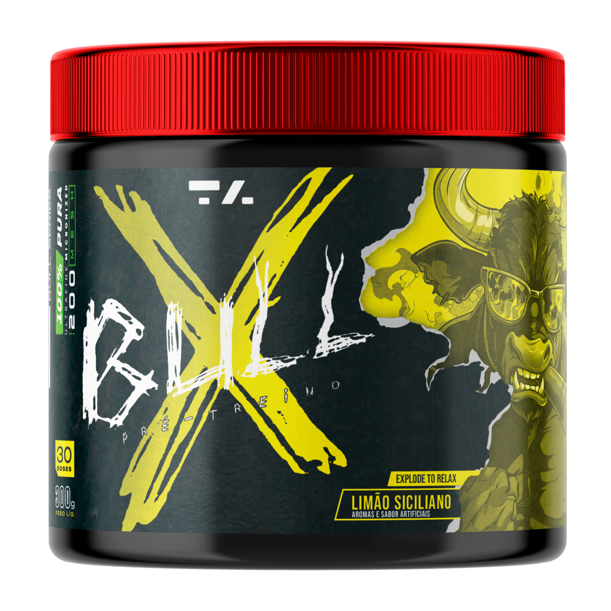 X - BULL - POTE - 300G - LIMÃO SICILIANO - TA Suplementos PRE - TREINO
