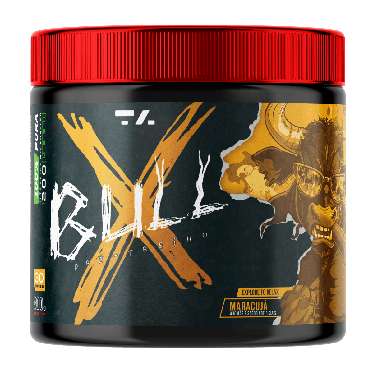 X - BULL - POTE - 300G - MARACUJÁ - TA Suplementos PRE - TREINO
