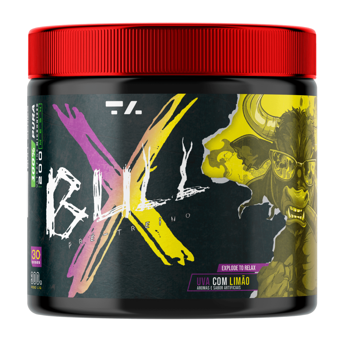 X - BULL - POTE - 300G - UVA COM LIMÃO - TA Suplementos PRE - TREINO